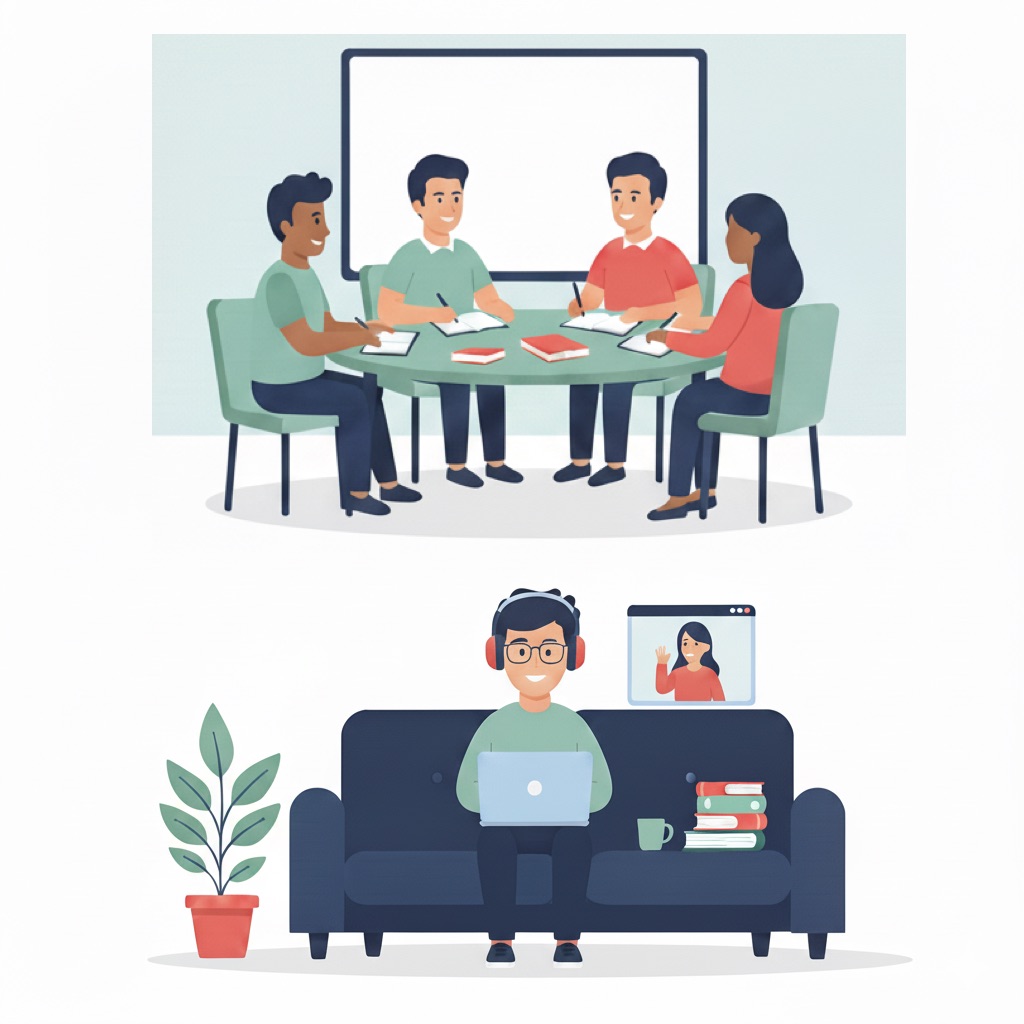 Language school partnership illustration